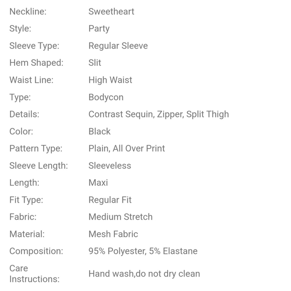 New Elegant Black Formal Gown | Sequins & Tule | Sz XL - Picture 6 of 7